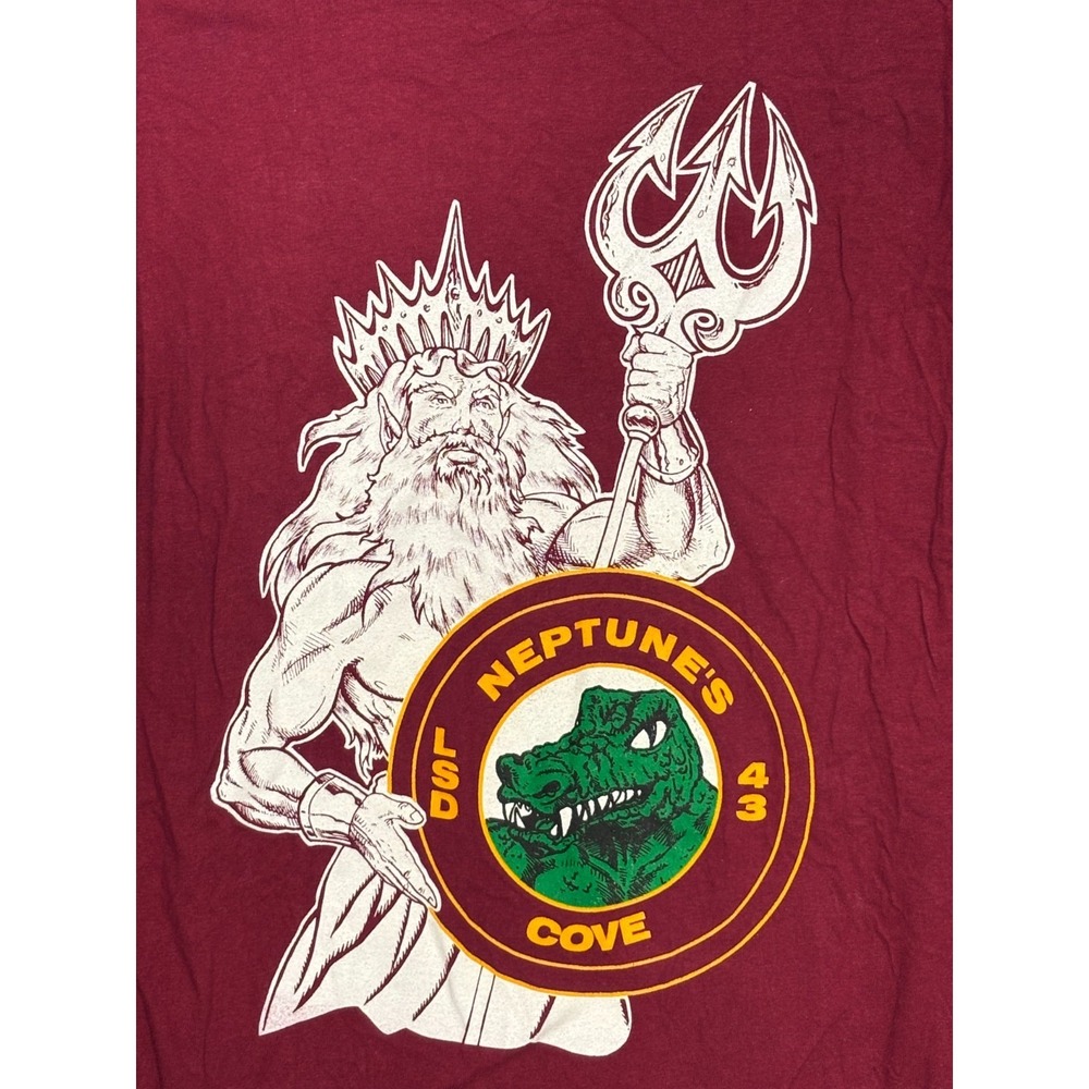 USS Fort McHenry‎ LSD-43 Graphic T-Shirt Mens Red Large Vintage Neptune's Cove